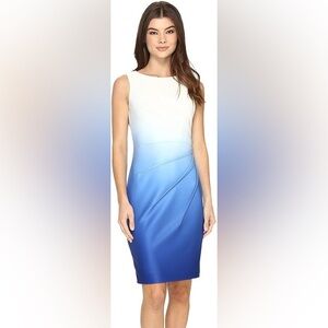 Calvin Klein Blue Ombré Sheath Dress